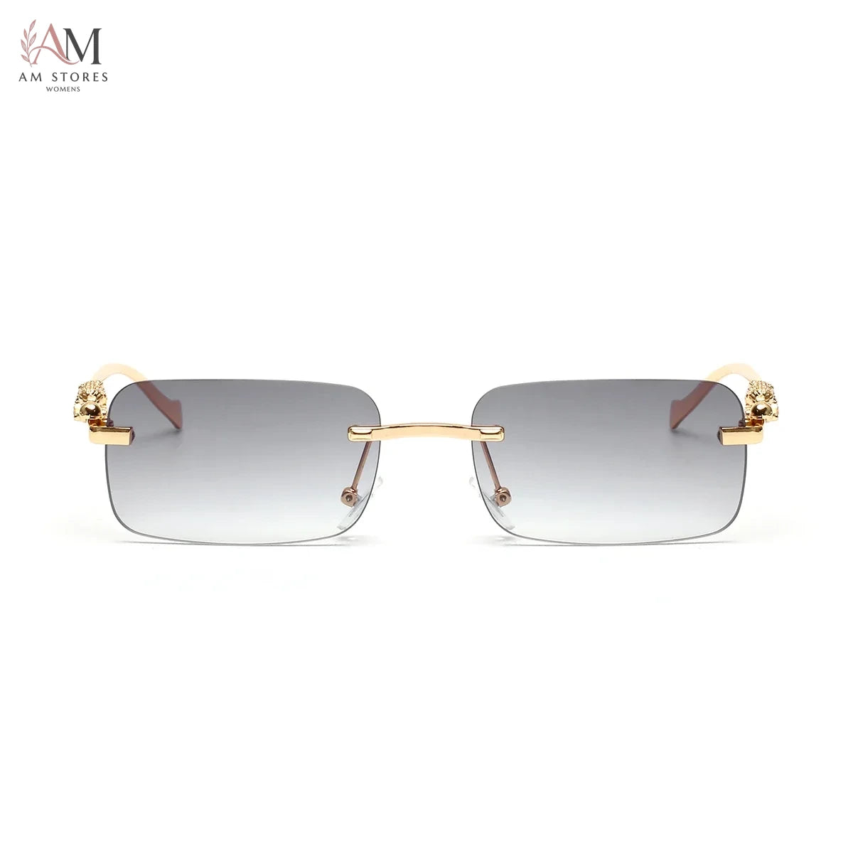 Ruiao Unisex Rimless Square Metal Sunglasses UV400 - view 4