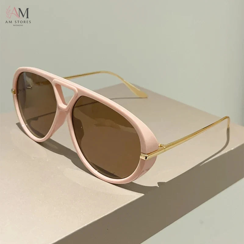 KAMMPT Women's Vintage Oversized Aviator Sunglasses - view 7