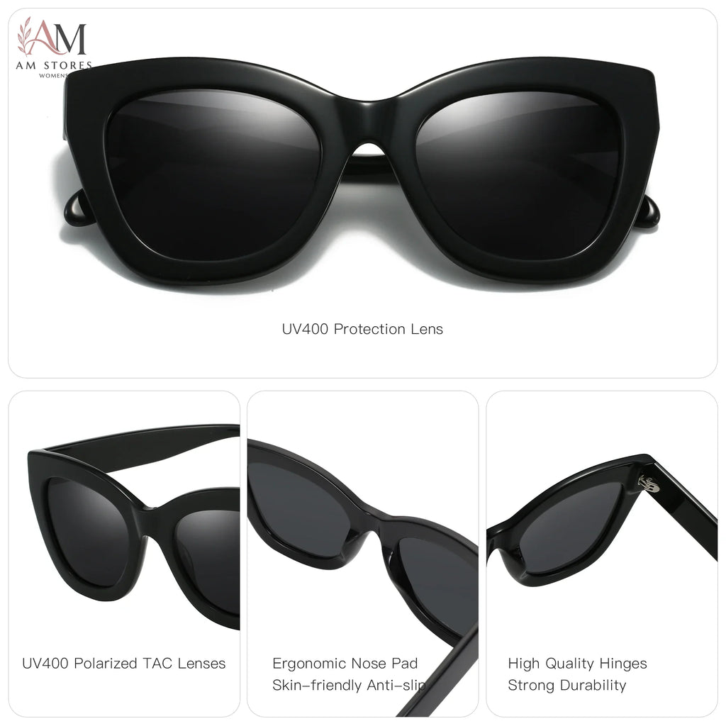 BLUEMOKY Women's Cat-Eye Polarized Driving Acetate Sunglasses UV400 - view 4