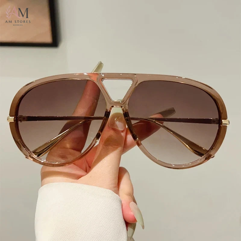 KAMMPT Women's Vintage Oversized Aviator Sunglasses - view 1