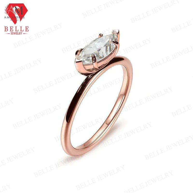 925 Sterling Silver Moissanite Wedding Women's Ring - view 5