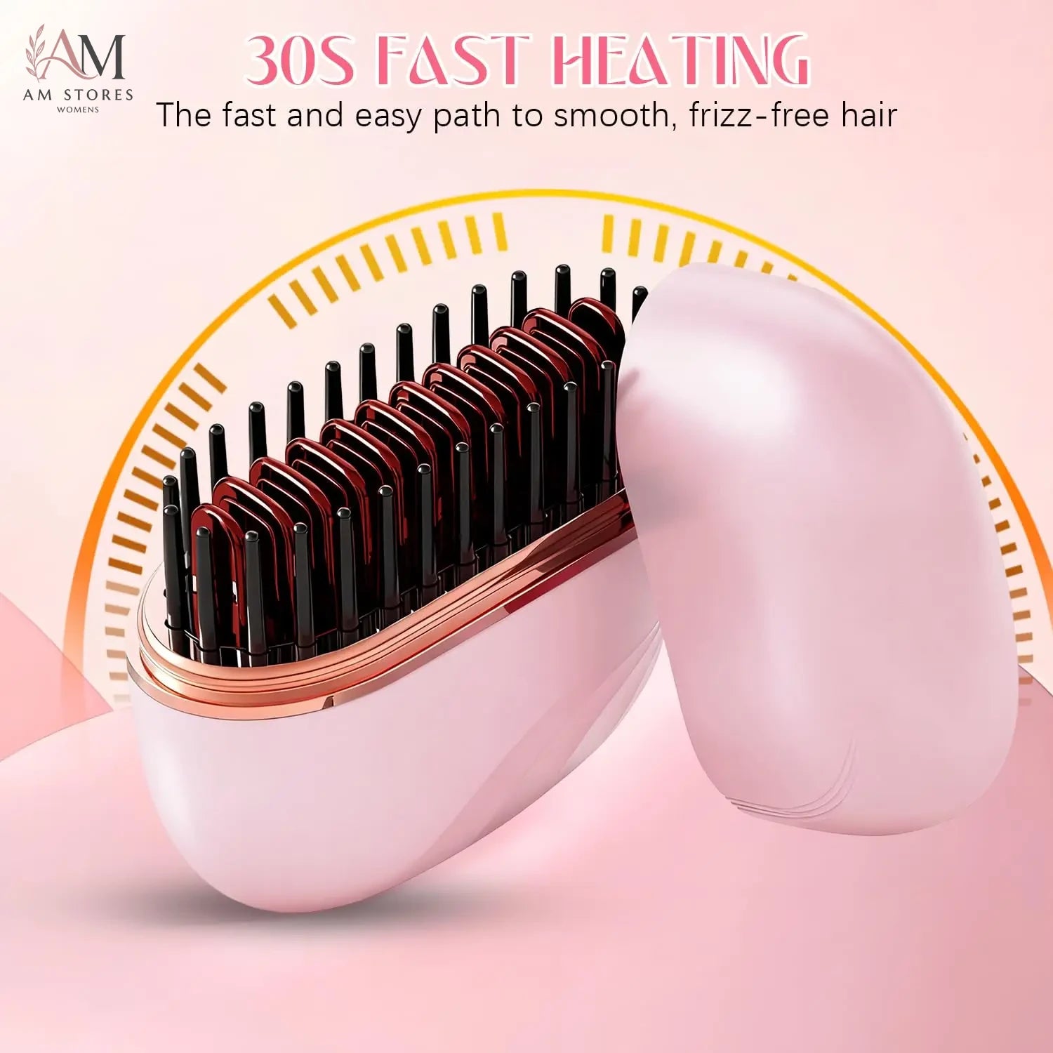 Anti-Scald Portable Rechargeable Hair Straightening Brush - view 1