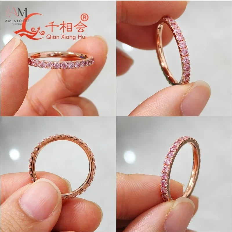 Moissanite Engagement Eternity Women's Ring - view 3