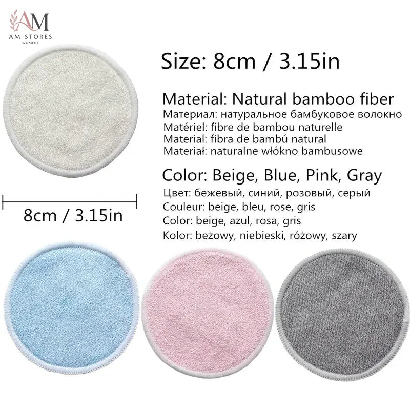 12-Piece Reusable Bamboo Makeup Remover Pads - view 2