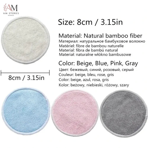 12-Piece Reusable Bamboo Makeup Remover Pads - view 2