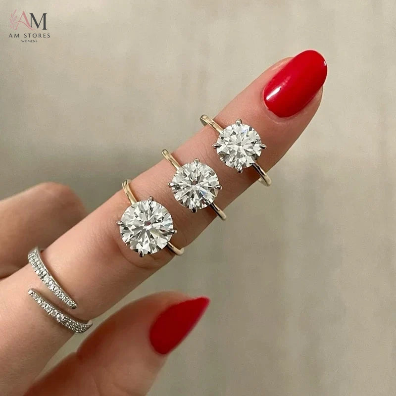 Customizable Moissanite Engagement Women's Ring - view 3