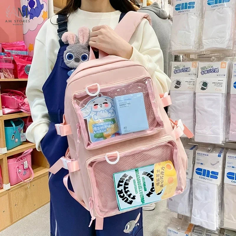 Women's Transparent Large-Capacity Backpack - view 3
