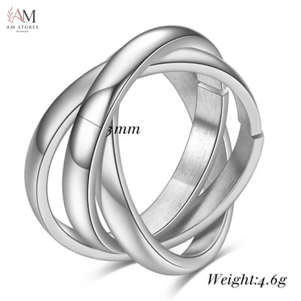 Customize Stainless Steel Engagement Wedding Women's Ring - view 3