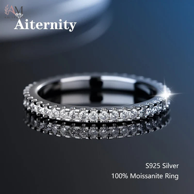 925 Sterling Silver Moissanite Wedding Women's Ring - view 15