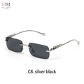 Ruiao Unisex Rimless Square Metal Sunglasses UV400 - view 17