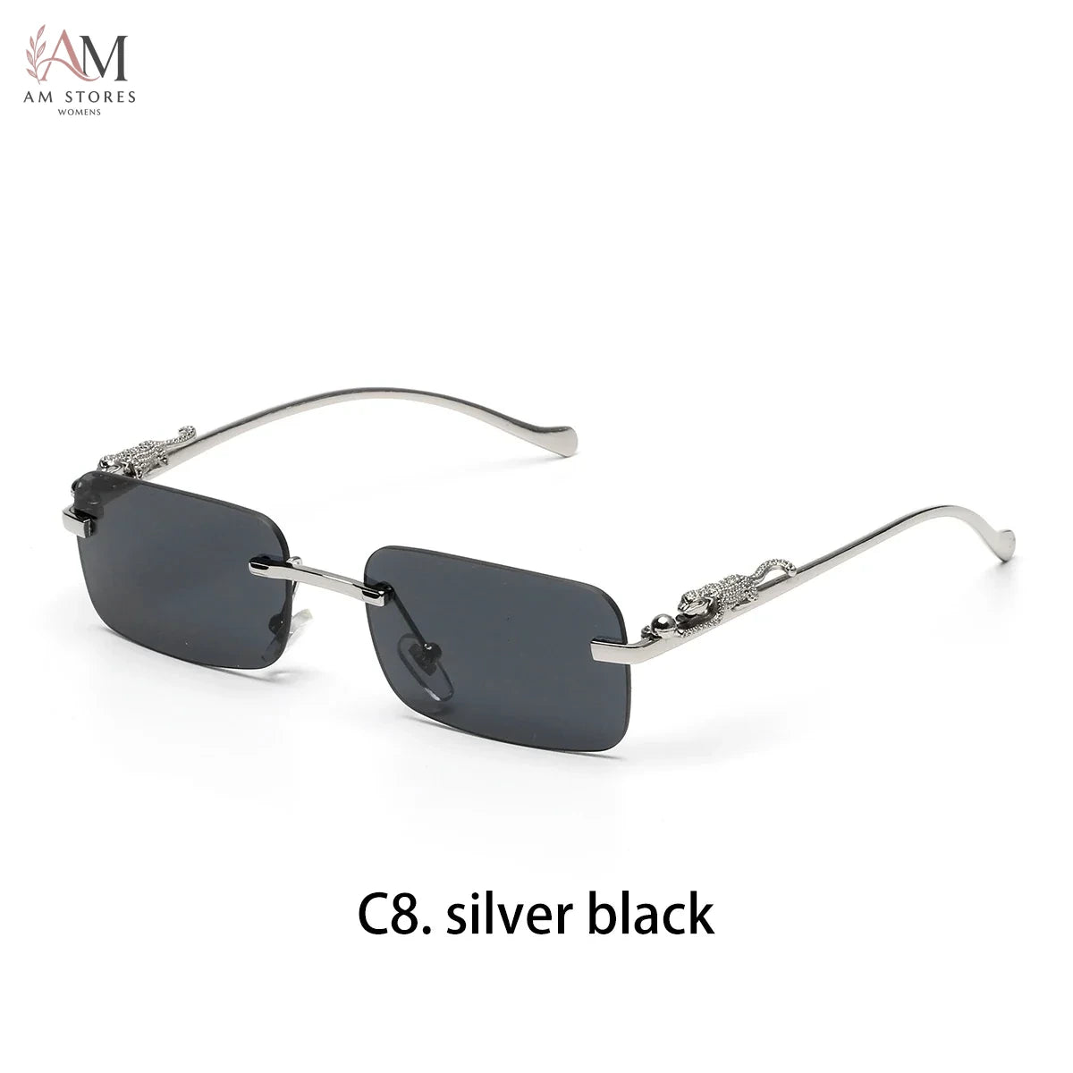 Ruiao Unisex Rimless Square Metal Sunglasses UV400 - view 17