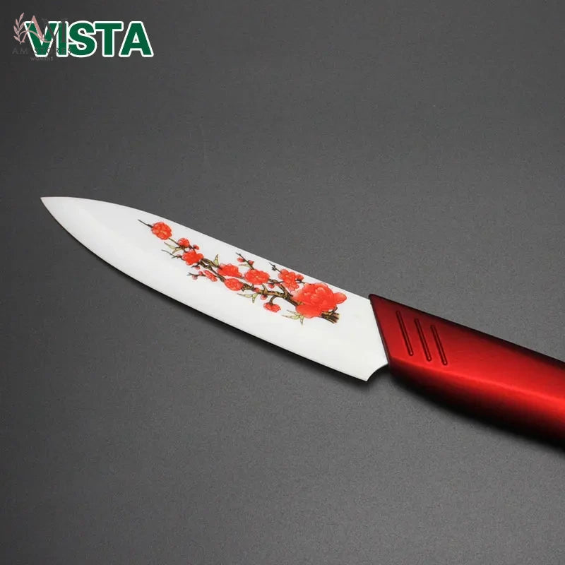 Ceramic Kitchen Knife Set with Stand & Peeler - view 3