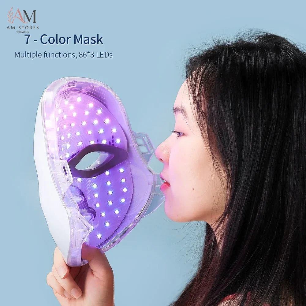 7-Color LED Face & Neck Light Therapy Mask - Image 3