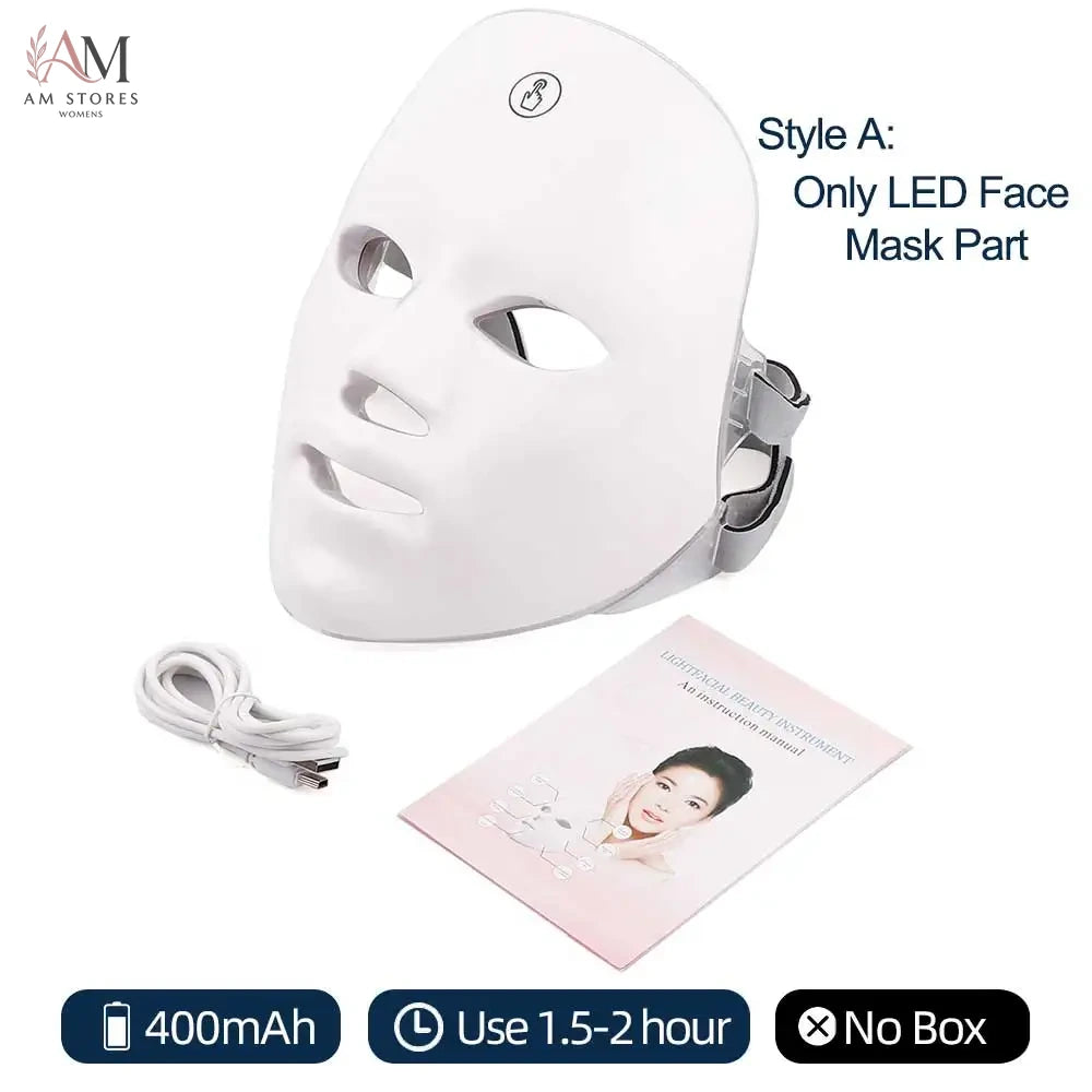 7-Color LED Face & Neck Light Therapy Mask - Image 8