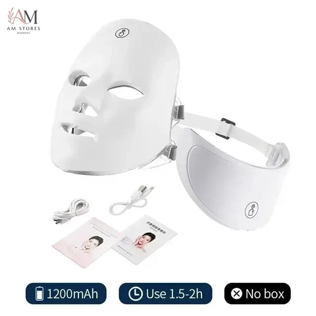 7-Color LED Face & Neck Light Therapy Mask - Image 9