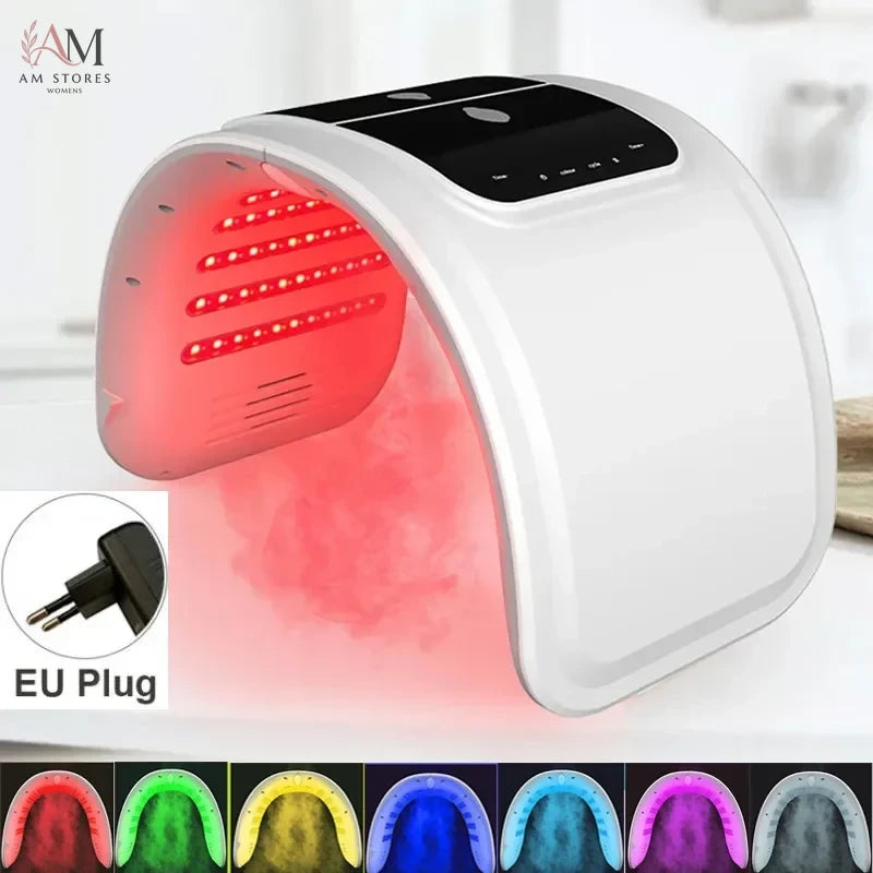 7-Color LED Facial Light Therapy Mask with Mist Attachment - Image 7