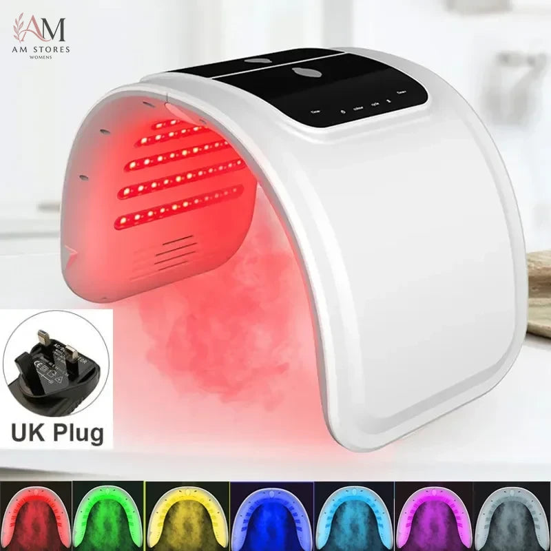 7-Color LED Facial Light Therapy Mask with Mist Attachment - Image 8