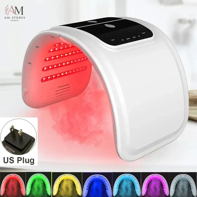 7-Color LED Facial Light Therapy Mask with Mist Attachment - Image 9