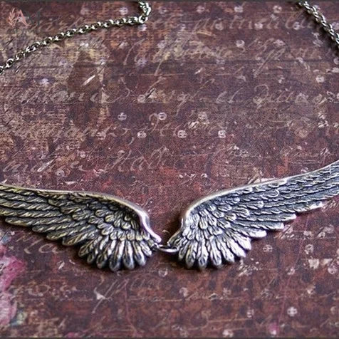 Vintage Angel Wing Feather Statement Necklace - view 3