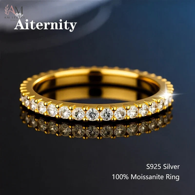 925 Sterling Silver Moissanite Wedding Women's Ring - view 18
