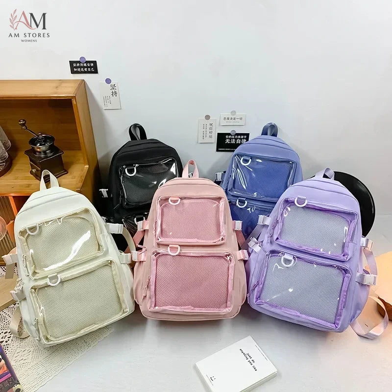 Women's Transparent Large-Capacity Backpack - view 6