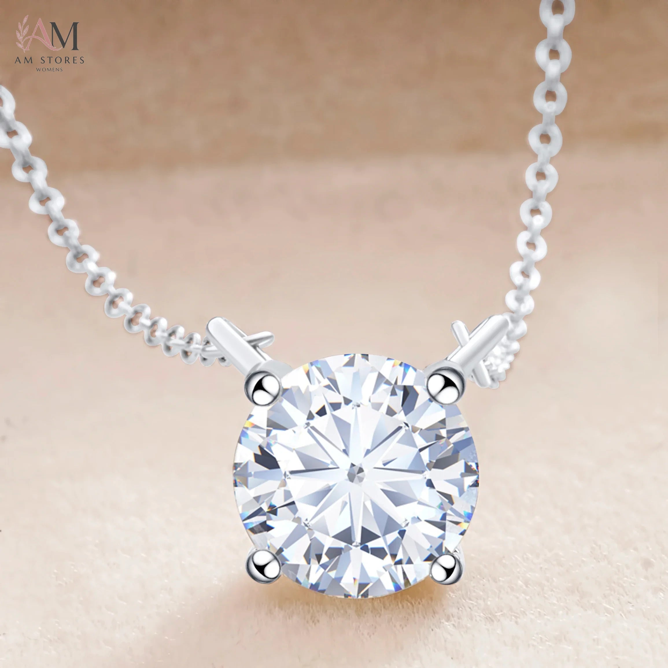 0.5–5CT Moissanite Pendant Necklace in 925 Sterling Silver - view 3