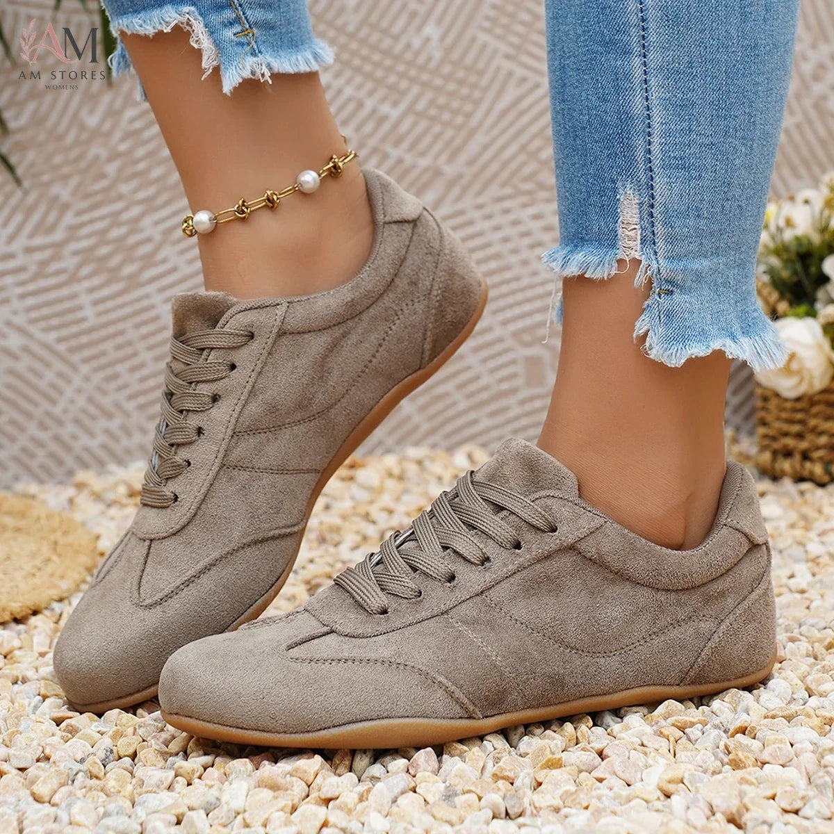 Women's Leather Outdoor Casual Sneakers - view 6