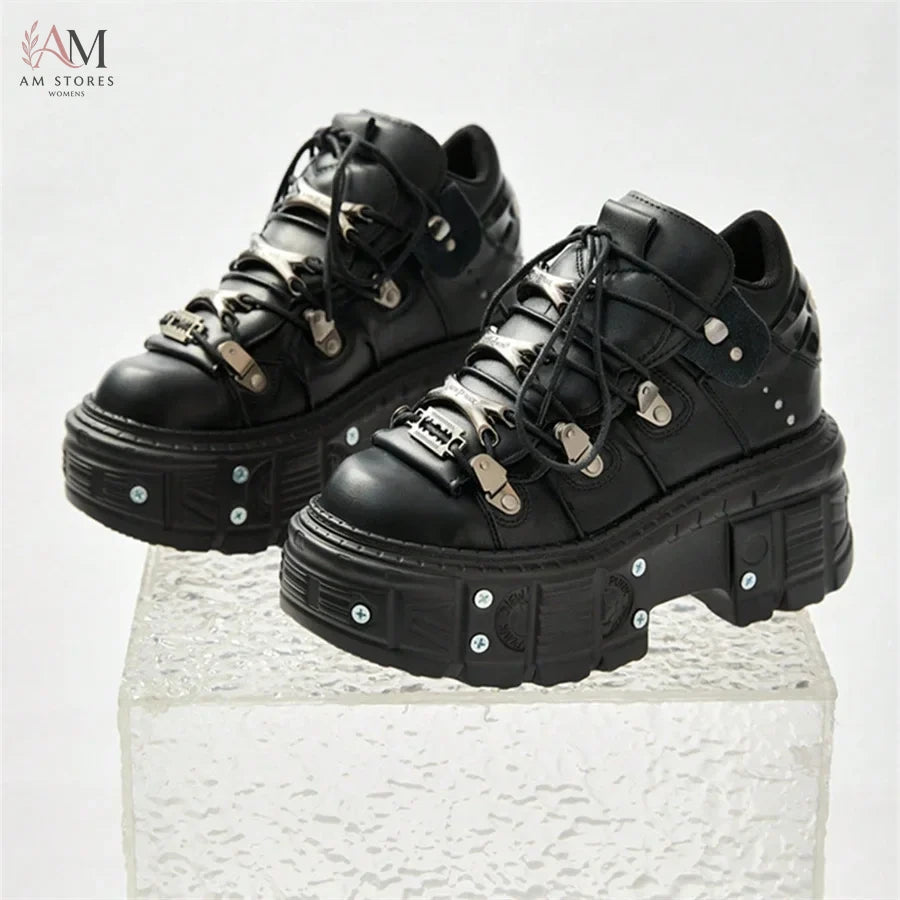 Unisex Punk Platform Ankle Boots - view 2