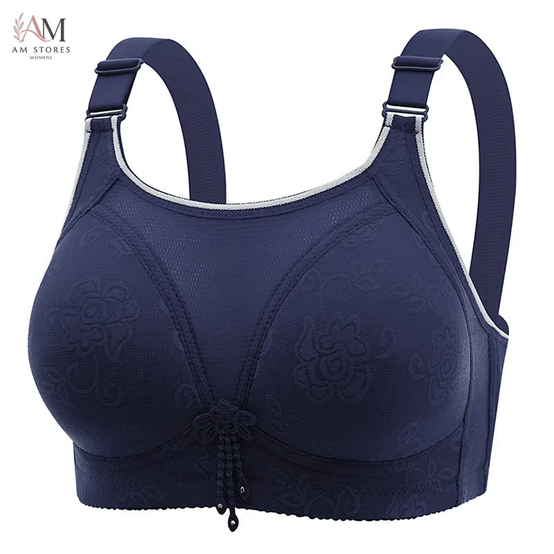 Women's Plus-Size Wireless Breathable Lace Seamless Bra - view 5