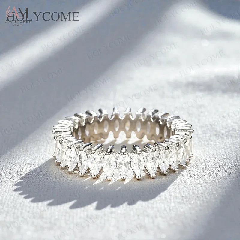 Marquise Moissanite Wedding Girls' Ring - view 1