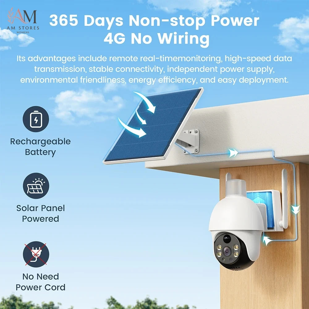 XIAOVV 4G 6MP Solar PTZ Security Camera - view 4