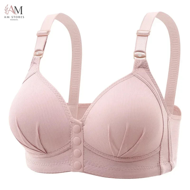 Women's Plus-Size Wireless Breathable Front-Closure Seamless Bra - view 10