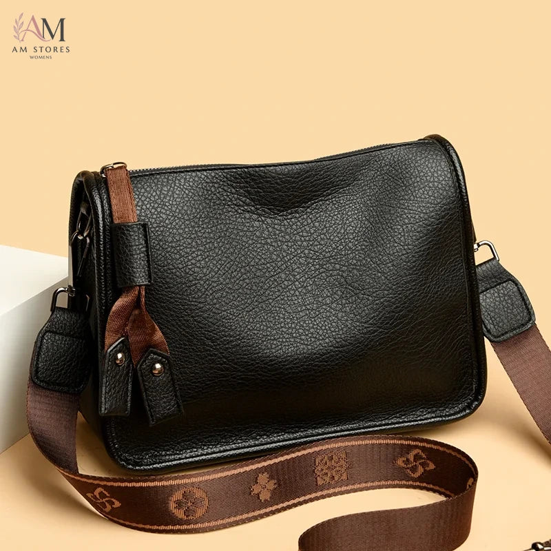 Women's Leather Crossbody Bag - view 1