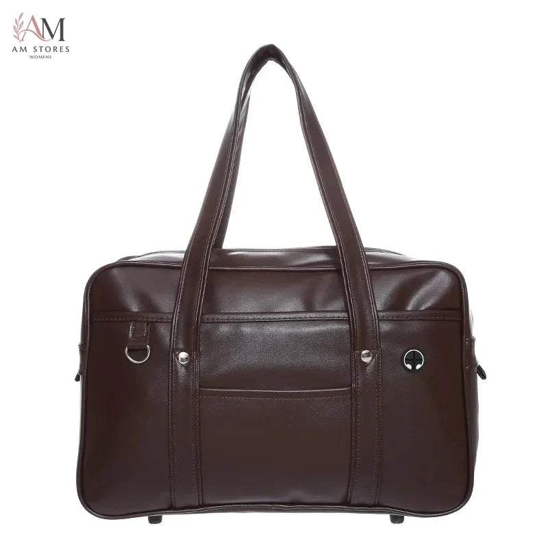HOMEFISH Women's PU Leather Waterproof Backpack - view 6