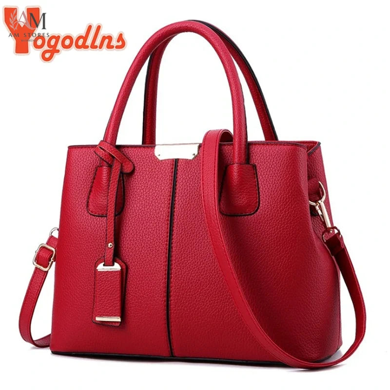 Women's Leather Shoulder Handbag - view 1