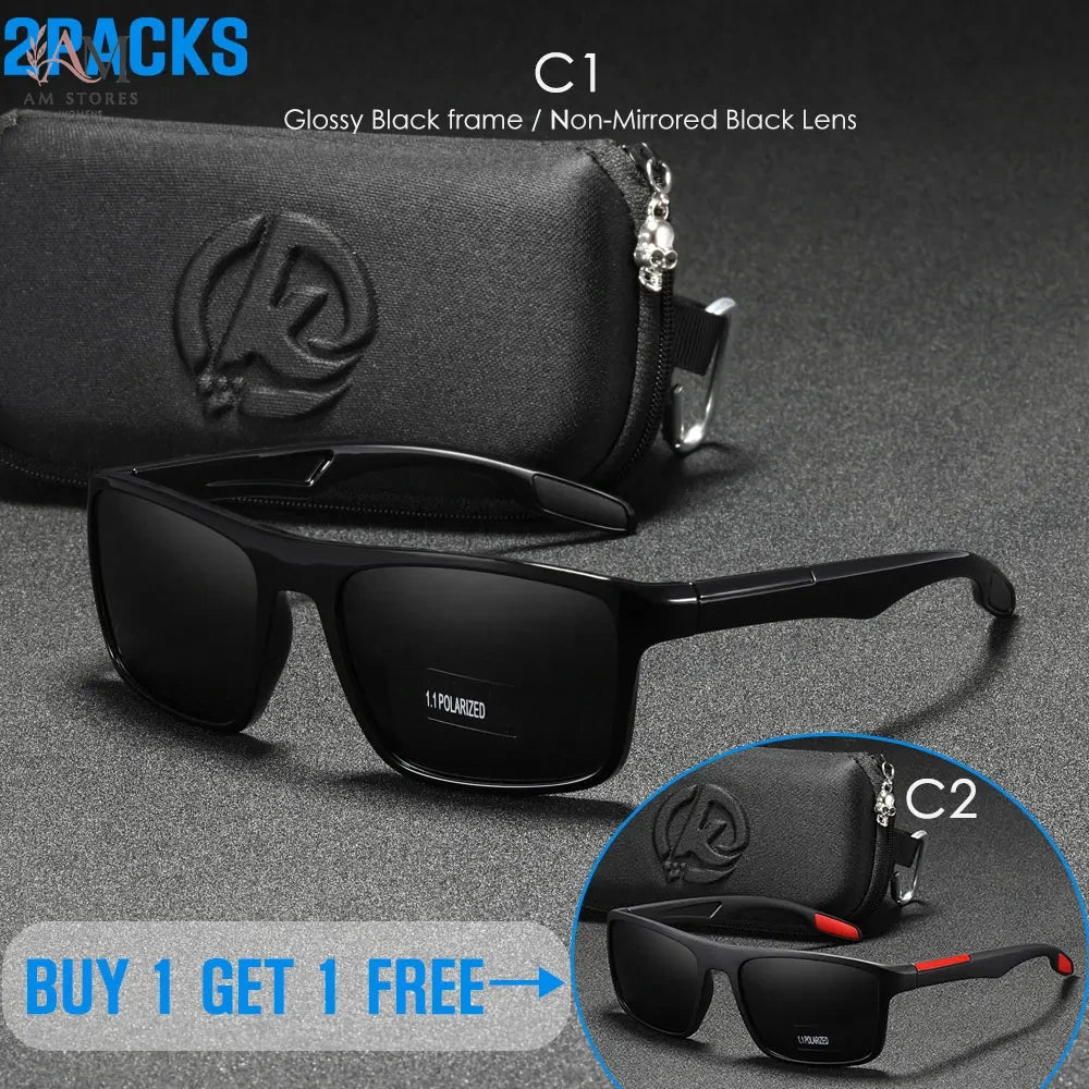 KDEAM Unisex Rectangle Polarized Sports Sunglasses - view 15