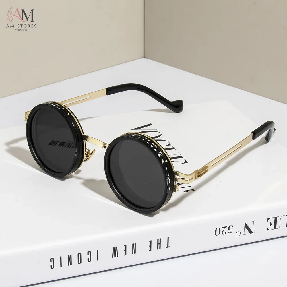 Unisex Vintage Round Polarized ND9 Eyeglasses UV400 - view 12