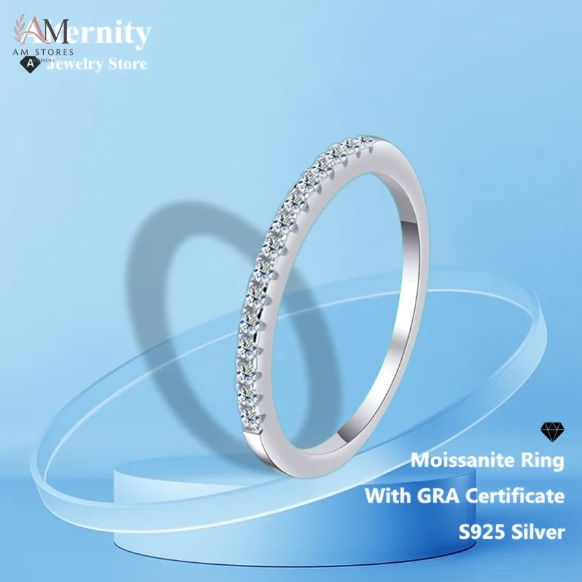 Moissanite Engagement Wedding Unisex Ring - view 4
