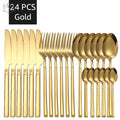 30-Piece Stainless Steel Gold Flatware Set - view 14