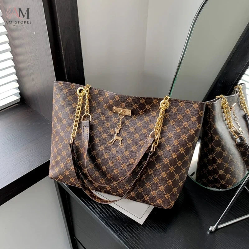 Women's Leather Large-Capacity Shoulder Bag - view 7
