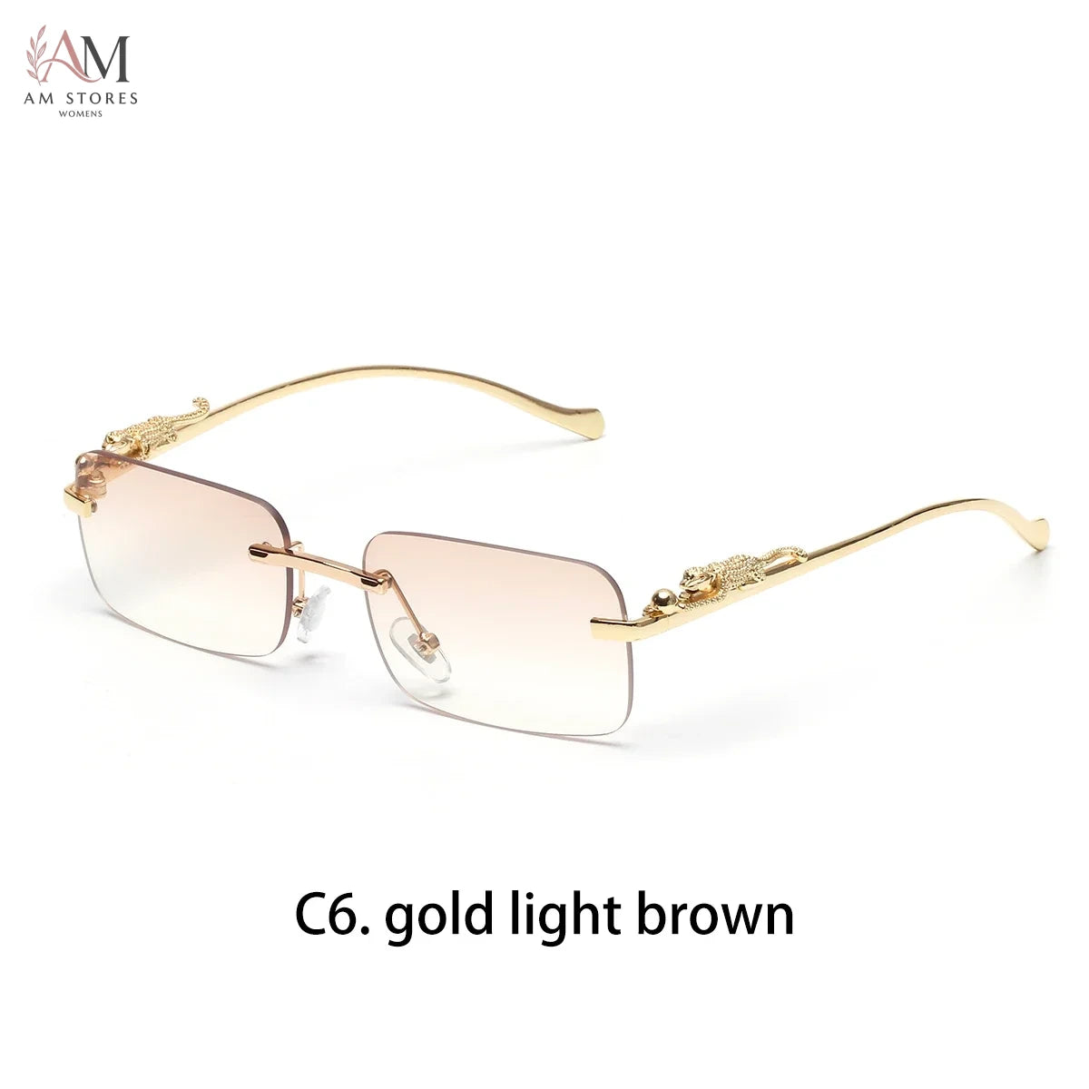 Ruiao Unisex Rimless Square Metal Sunglasses UV400 - view 9