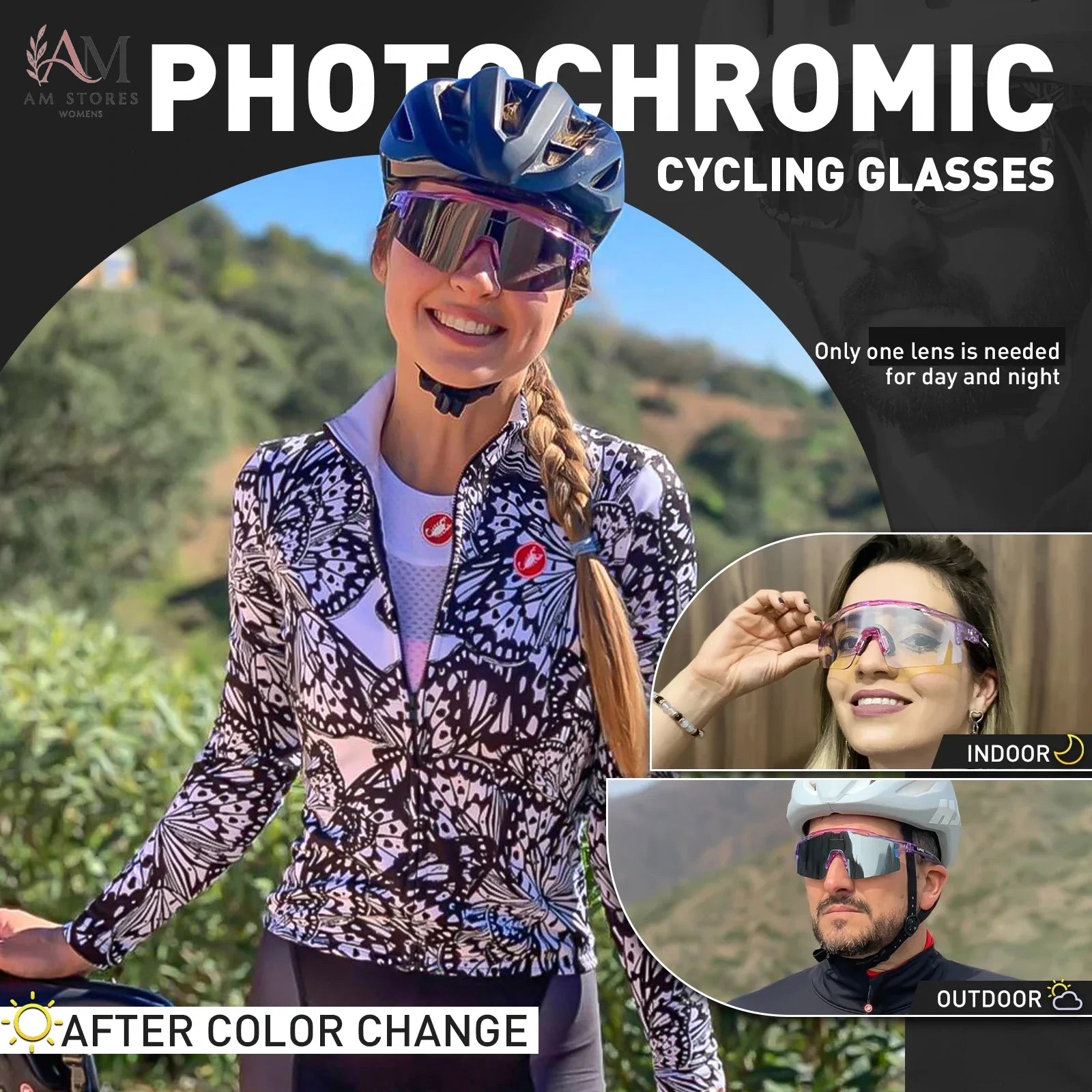 Unisex Photochromic Cycling Sunglasses UV400 - view 5