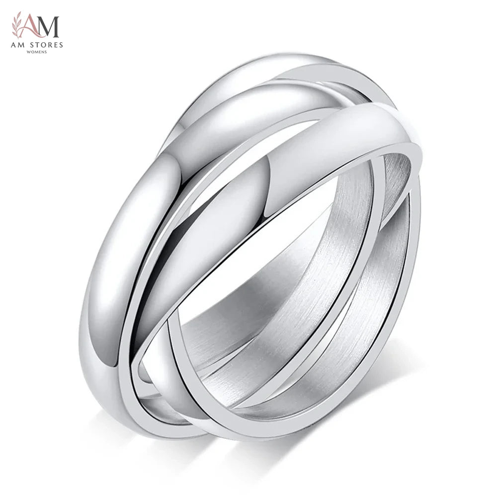 Customize Stainless Steel Engagement Wedding Women's Ring - view 10