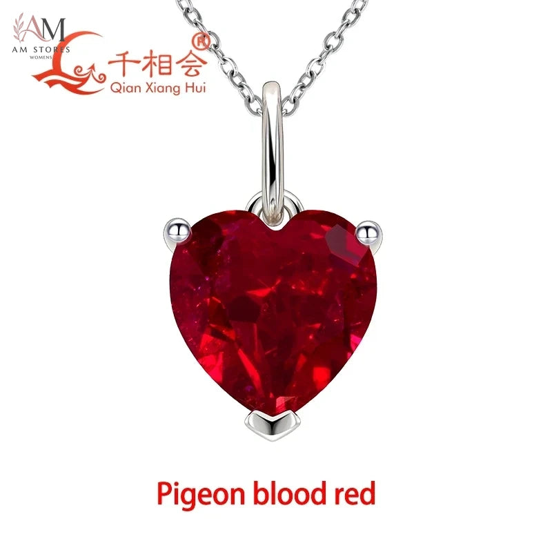 3.6ct Heart-Shaped Lab-Grown Gemstone Pendant Necklace - view 10