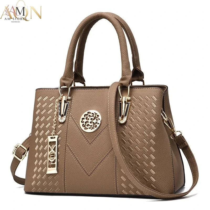 AQN Women's Leather Large-Capacity Handbag - view 6