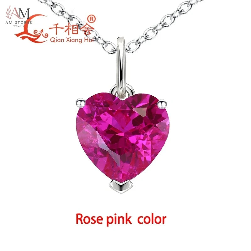 3.6ct Heart-Shaped Lab-Grown Gemstone Pendant Necklace - view 8
