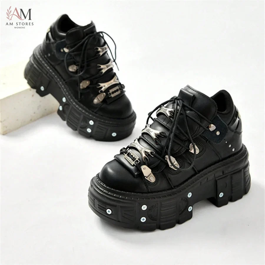 Unisex Punk Platform Ankle Boots - view 6