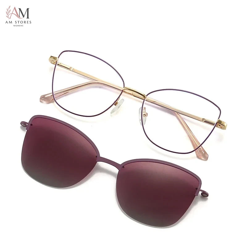 JMISUS Women's Cat-Eye Polarized Blue-Light Metal Eyeglasses - view 10