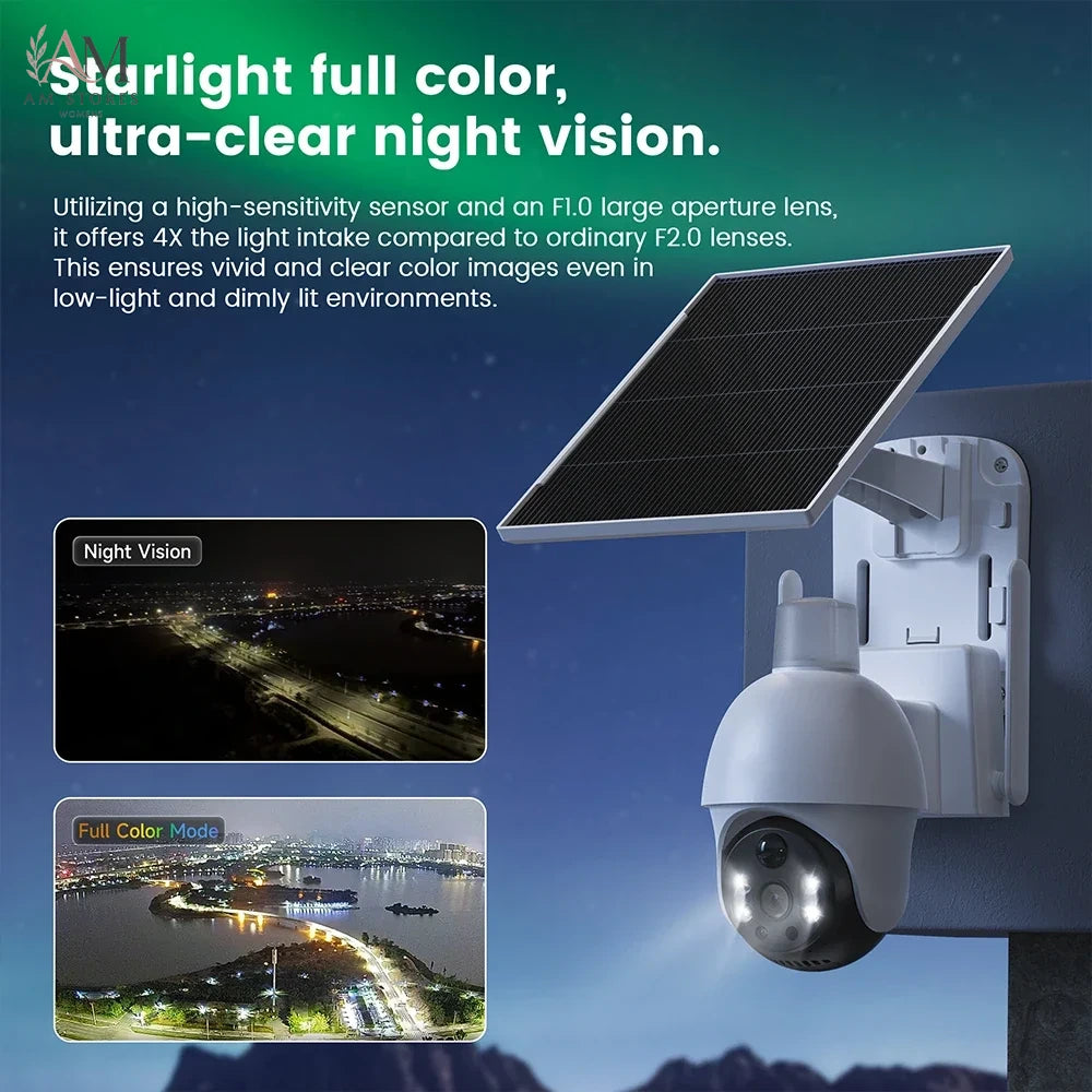 XIAOVV 4G 6MP Solar PTZ Security Camera - view 2