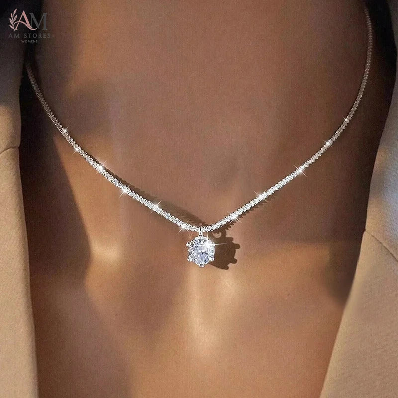 LOUTF 925 Sterling Silver Moissanite Pendant Women's Necklace - view 1